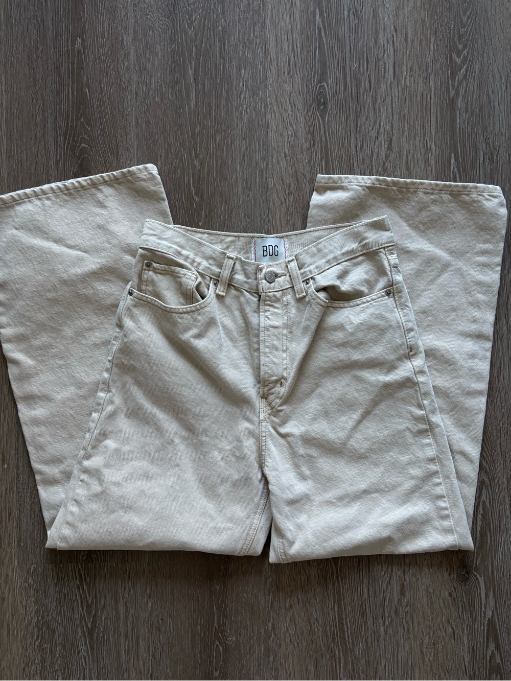 Urban Outfitters BDG Beige Straight-Leg Jeans - Size 29